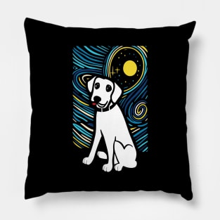 Dog on a Starry Night Pillow