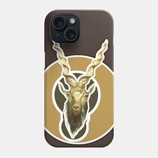 Head of goat falconeri from Asia Phone Case