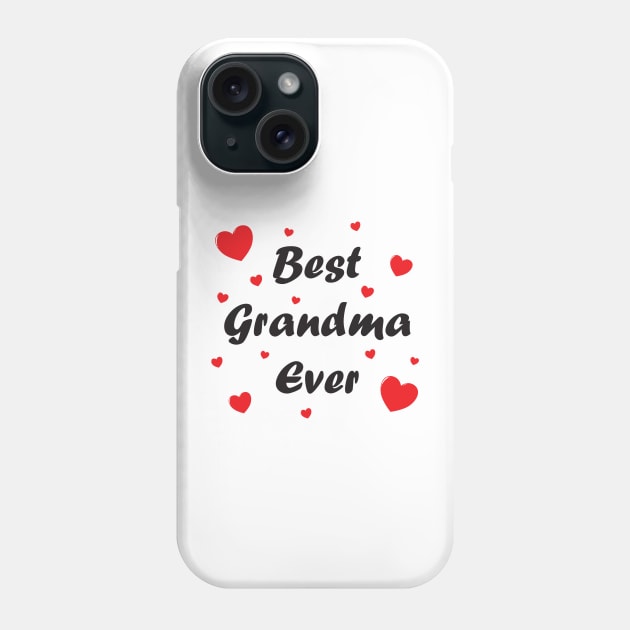 Best grandma ever heart doodle hand drawn design Phone Case by The Creative Clownfish