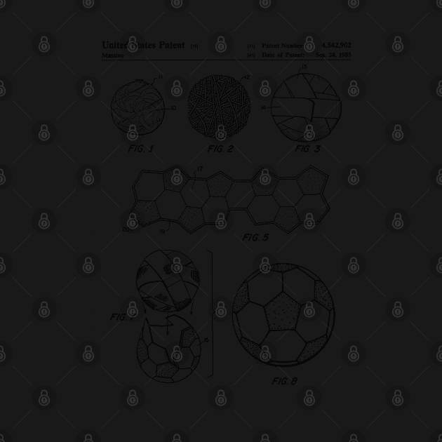 Soccer Ball Patent - Football Art - Black And White by patentpress