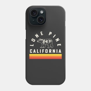 Lone Pine California Souvenir Bear Retro Vintage Stripes Phone Case