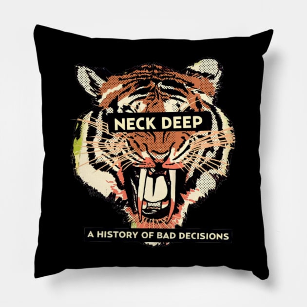 Neck deep Pillow by LIKE KING