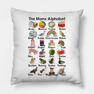 The Manx Alphabet ABC Pillow