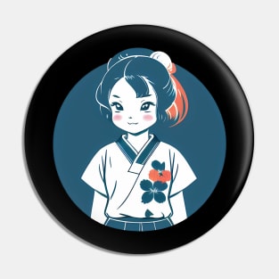 Happy Kawaii Japanese Girl Pin