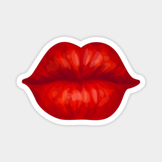 Kissing lips Magnet by katerinamk