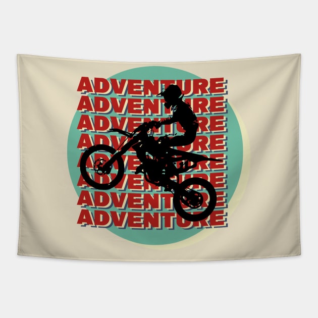 motocross vintage retro Tapestry by fokaction