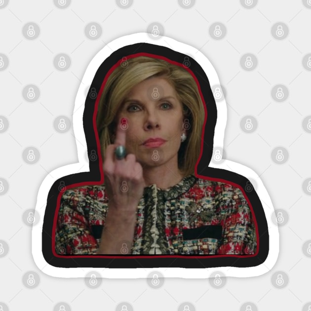 Diane Lockhart Flip Off Magnet by baranskini