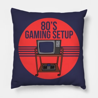 80's Gaming Setup Pillow