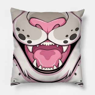 Snow leopard maw Pillow