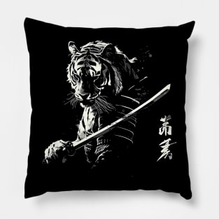 samurai tiger Pillow