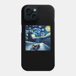 Luge Starry Night - Winter Sports Phone Case
