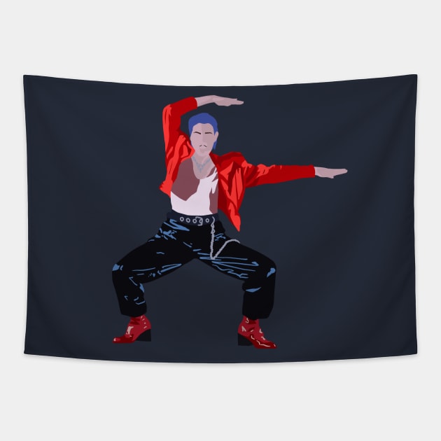 Minimal Dorian Electra Tapestry by Bleachie