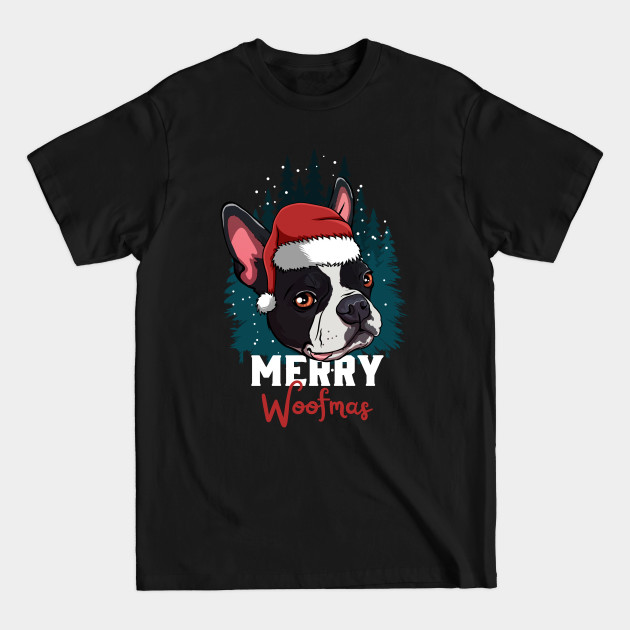 Disover Boston Terrier Xmas Pajama Costume Art - Boston Terrier Christmas - T-Shirt