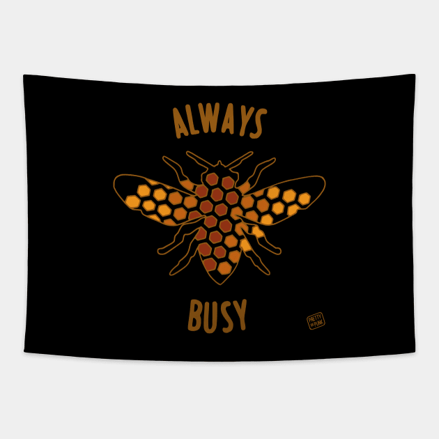 Always Busy Bee Tapestry by prettyinpunk