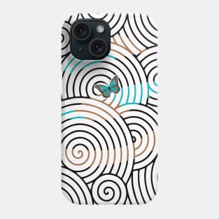 Abstract Black and White Simple Pattern geometry Phone Case