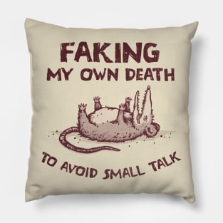 Faking My Own Death Pillow