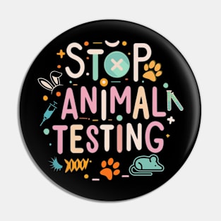 Stop animal testing International Animal Rights Day Pin