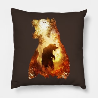 Fiery Bear Pillow