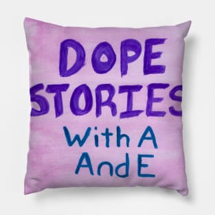 Dope Stories Podcast Purple wc logo Pillow