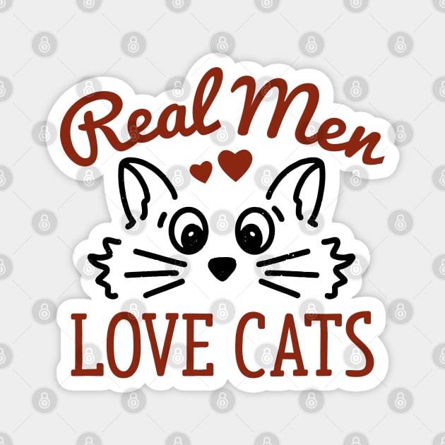 Real Men Love Cats Magnet by LuckyFoxDesigns