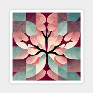 Cherry Blossom Mosaic Magnet