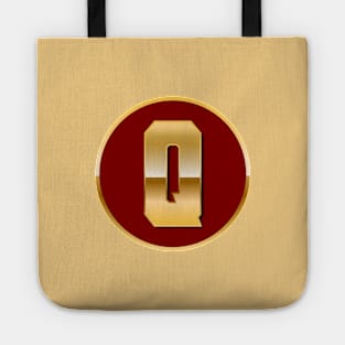 Gold letter Q Tote