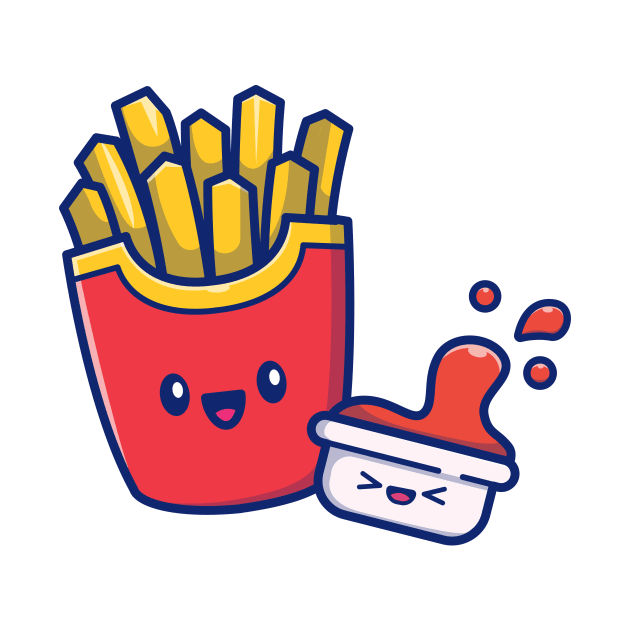 Cute French Fries With Sauce by Catalyst Labs