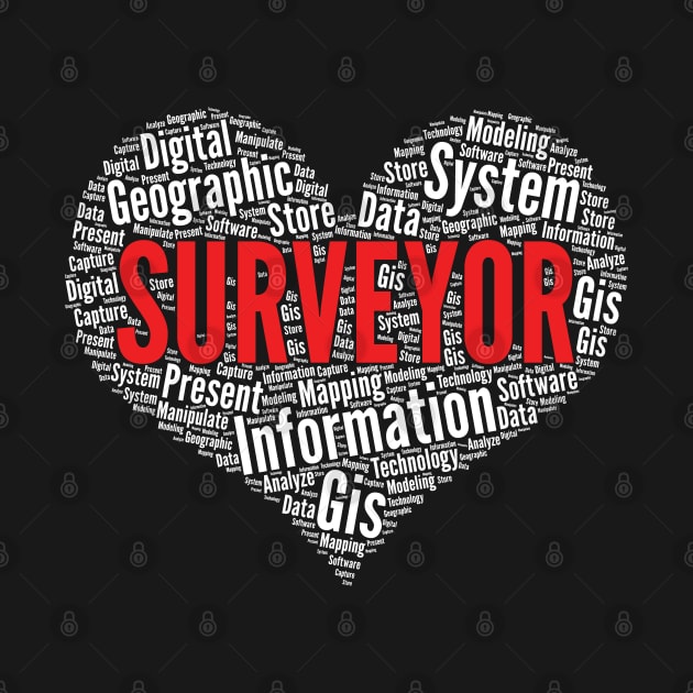 Surveyor Heart Shape Word Cloud Design graphic by theodoros20