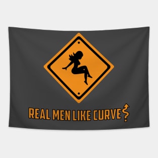 Real Men Like Curves Design by wearYourpassion Tapestry