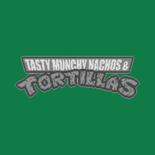 Nachos and Tortillas Title Logo (B&W) T-Shirt