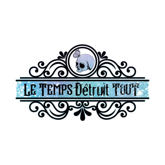 Le Temps Détruit Tout Time Destroys All Things skull butterfly delicate blues by sandpaperdaisy