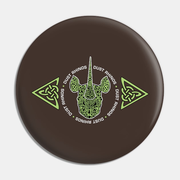 DR Knotwork Green Pin by Dust Rhinos Swag Store