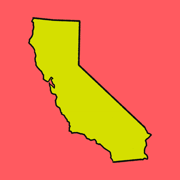 California - Yellow Outline by loudestkitten