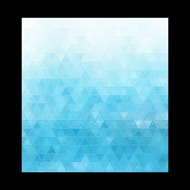 Turquoise Ocean Inspired Mosaic Ombre by Moon Art