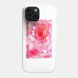 Pink and White Rose Phone Case