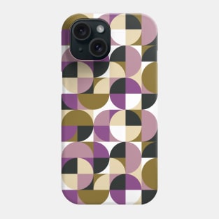 Purple and Olive Vintage Geometry Phone Case