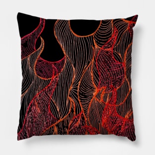 Fire line art Pillow