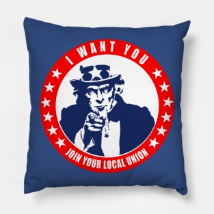 Uncle Sam - I want You to Join Your Local Union Pillow