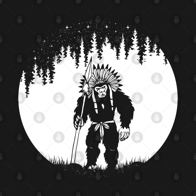 Bigfoot Native American Indian by Tesszero