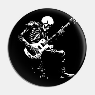 Skeleton playing the guitar Pin