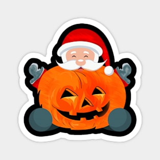 funny santa pumpkin Magnet