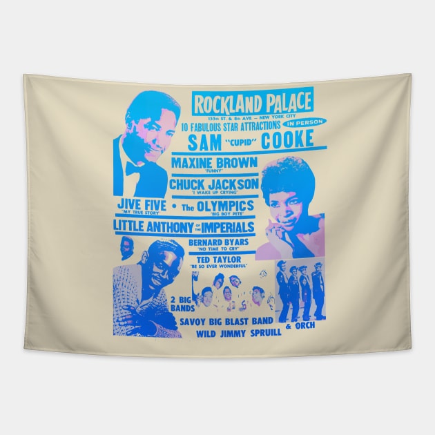 sam cooke concert poster Tapestry by HAPPY TRIP PRESS