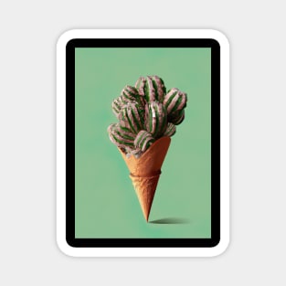 Cactus Ice Cream Magnet