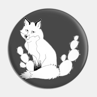 Fox and Cactus Pin