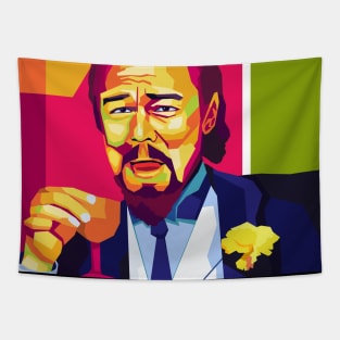 Laughing Leonardo Dicaprio Meme Pop Art Tapestry