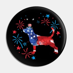 Beagle Uncle Sam Hat 4Th Of July Pin