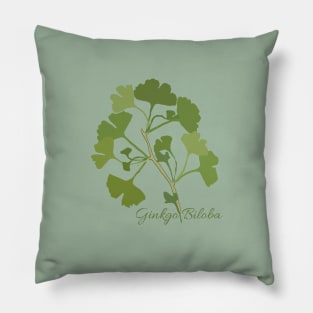 Branch of Ginkgo biloba Pillow