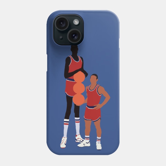 Manute Bol and Muggsy Bogues Phone Case by rattraptees