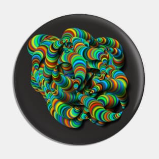 Psychedelic worms Pin