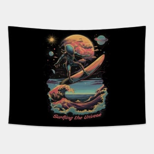 Alien surfing 88073 Tapestry